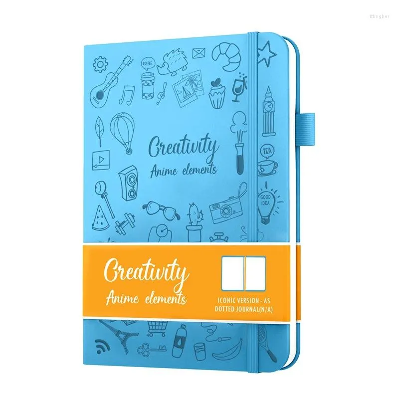 Cuaderno creativo A5 Bloc de notas Matriz de puntos Línea horizontal Página interior Cinta de dos colores