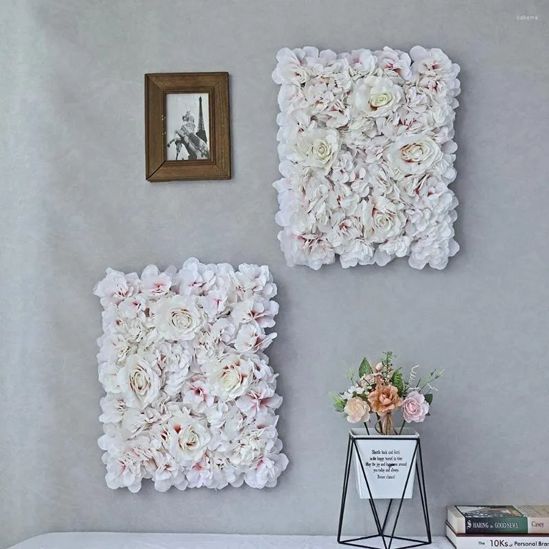 Fiori decorativi 30 40 cm Fiore artificiale Sfondo muro Decor Rose Wedding Home Decoration Row Ortensia