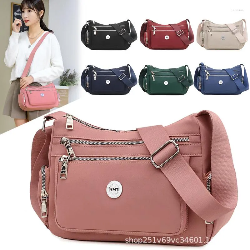 Avondtassen moeder's tas van middelbare leeftijd van middelbare leeftijd dames 2023 enkele schouder crossbody nylon canvas vrije tijd dumpling handtas