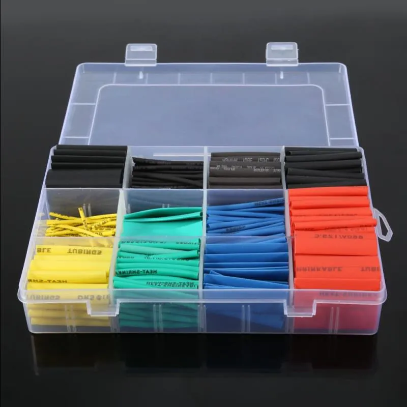 Freeshipping 530Pcs/Lot 2:1 Heat Shrink Tubing Halogen-free Tube Sleeving Wire Wrap Cable with Box Giavc