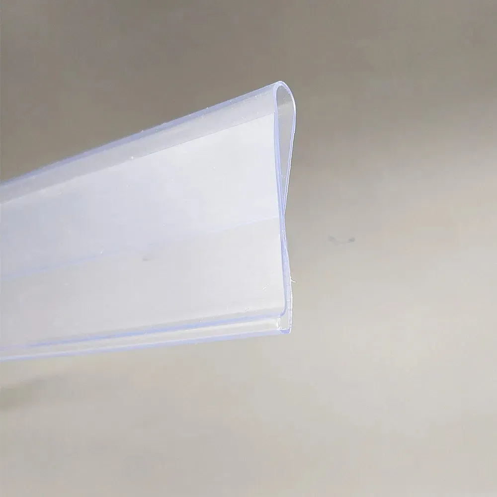 Sortie d'usine Bandes de données en plastique pour étagère en PVC Type S N sur mécanisme Prix Talker Panneau d'affichage Porte-carte d'étiquette pour support en verre de magasin 100 pièces