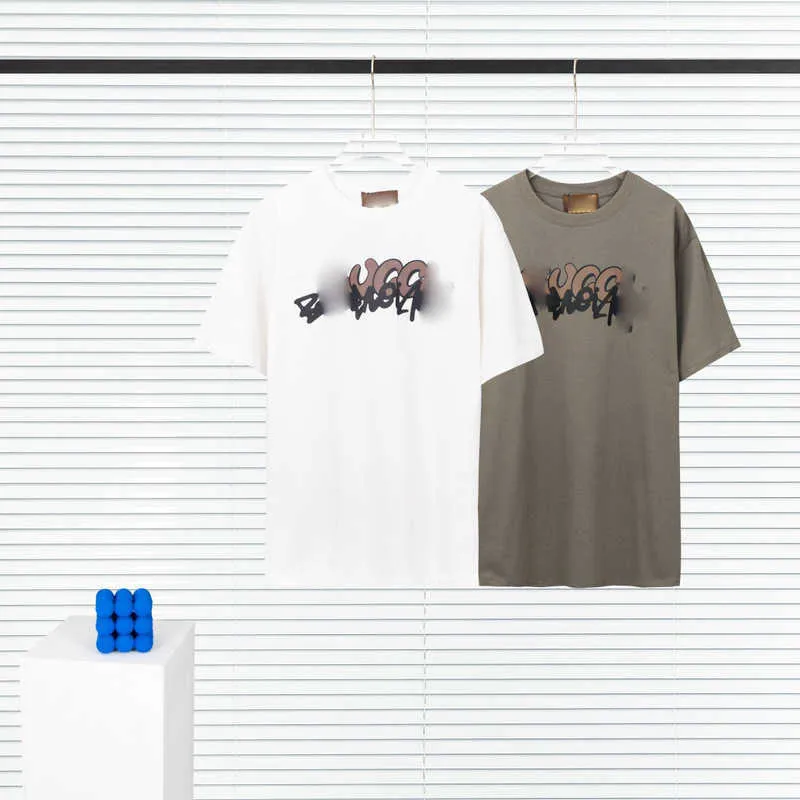 Lyxdesigners nya herr- och kvinnors korta ärm Sportkläder Set Shirt High Edition Lian Ming Summer Mutual Direct Jet Printing OS Unisex T-shirt Kort ärm