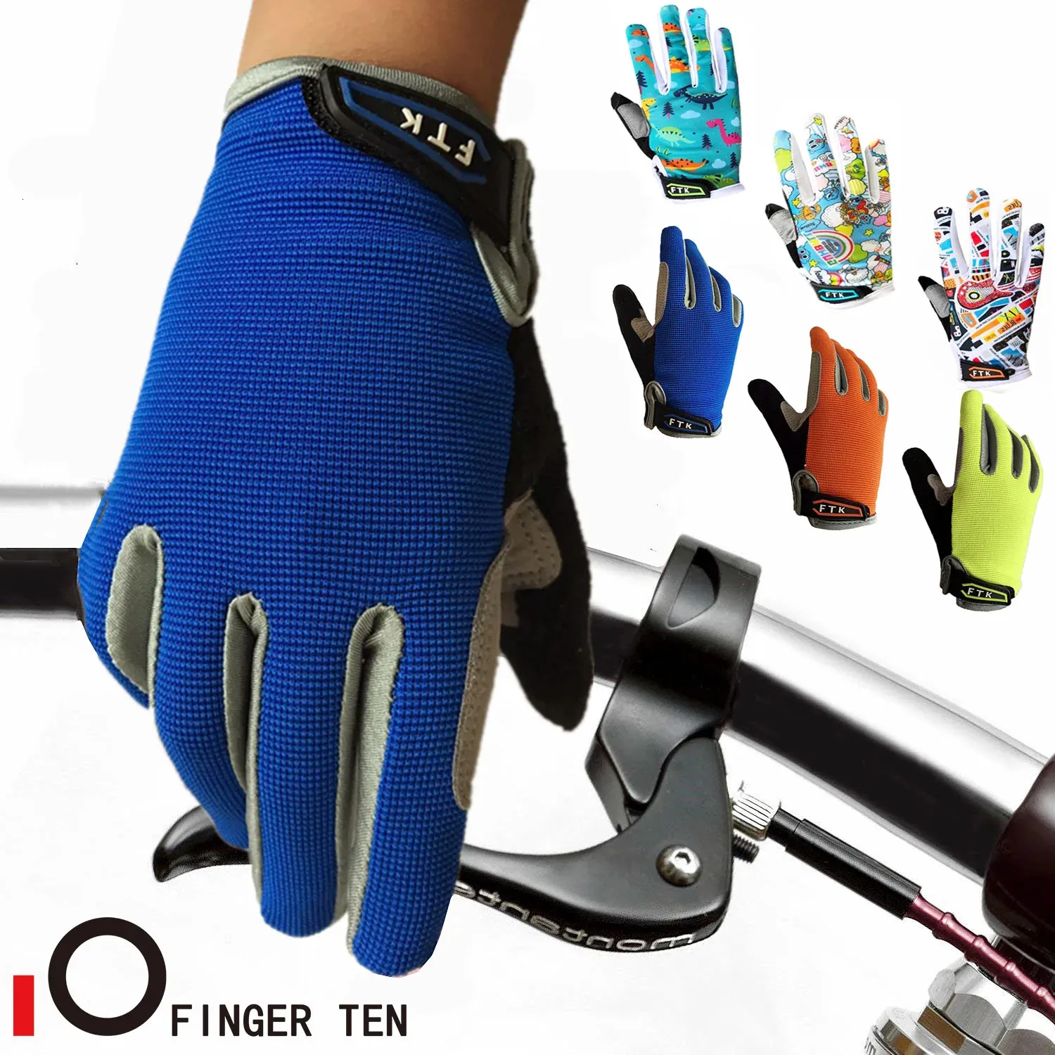 Fietshandschoenen Jongens Meisjes Kinderfietshandschoenen Lange Vinger Fietsen Ademende handschoen Touchscreen grip Buiten 2-11 jaar Drop 231109