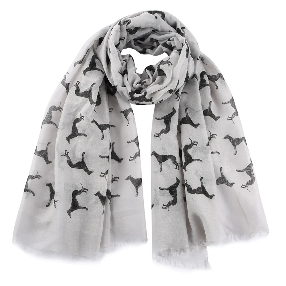 French Bulldog Dog Print Scarf Shawl Wrap Soft Lightweight Large Size