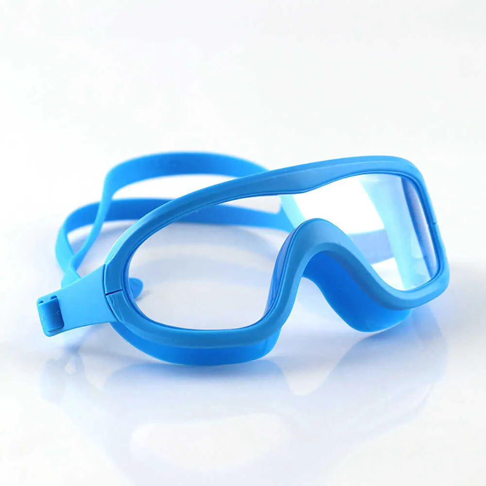 Goggles Children's Goggles Boys 'waterdichte en anti-vog HD zwemglazen Girls' Big Frame zwembil Kinderen duiken bril P230408