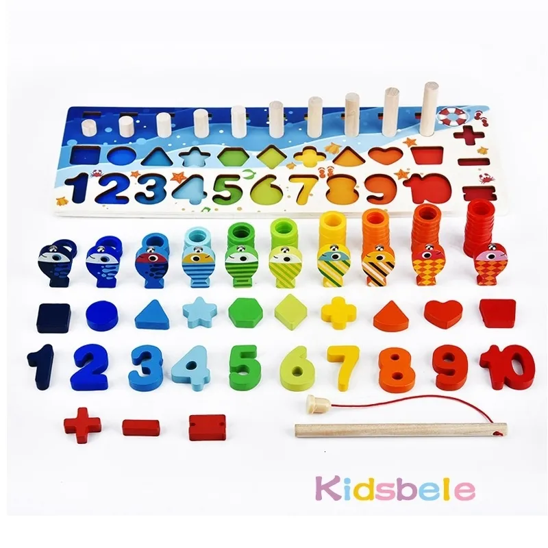 Montessori Wooden Fishing Puzzle With Counting, Shape Matching And Sorting  Games For Toddlers Educational Wooden Learning Toys For Kids 230408 From  Daye08, $12.24