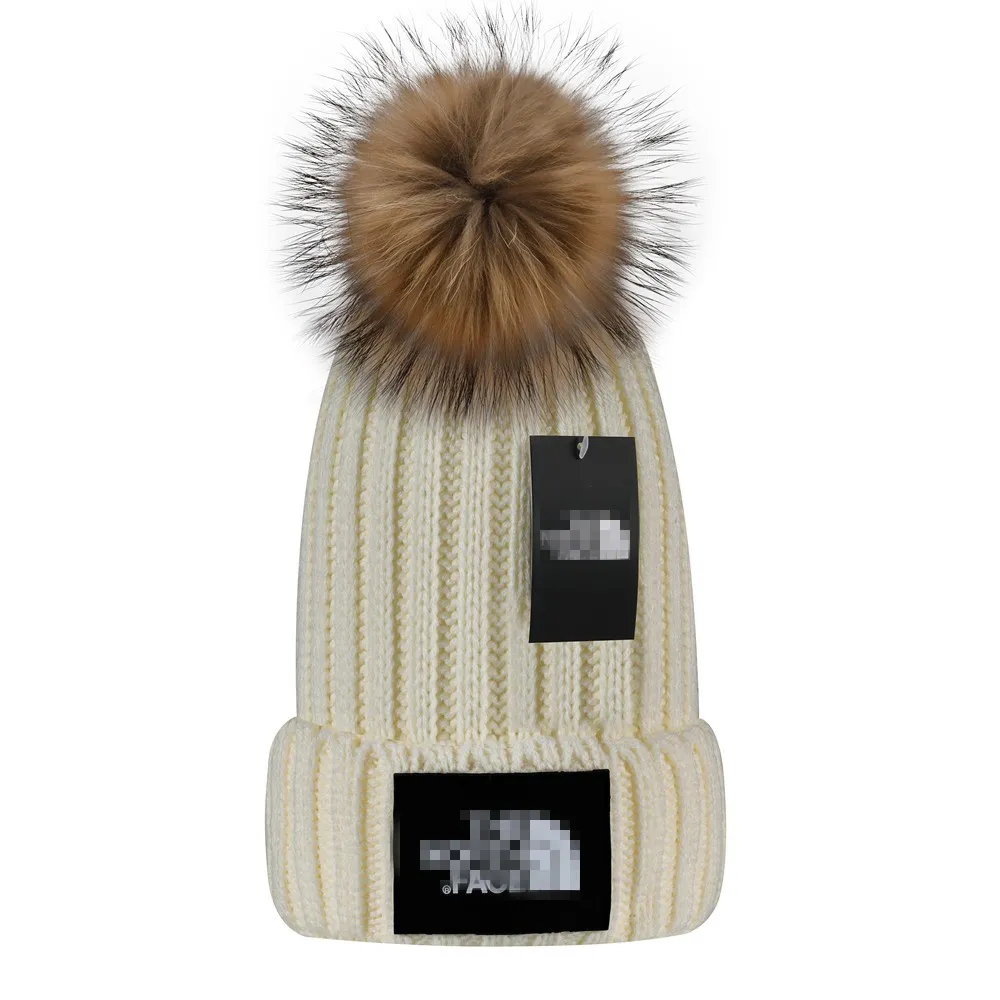 Newest Designer Winter Knitted Beanie Woolen Hat Women Chunky Knit Thick Warm Faux Fur al3
