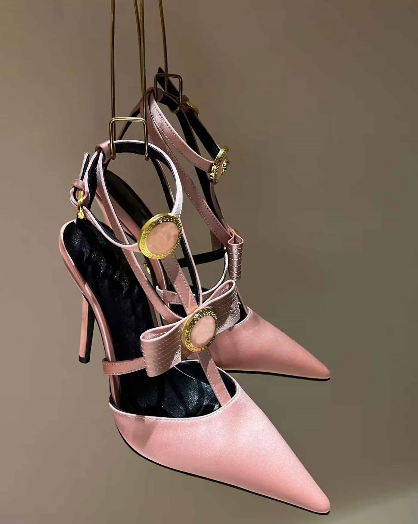 Satin ribbon sandals sale