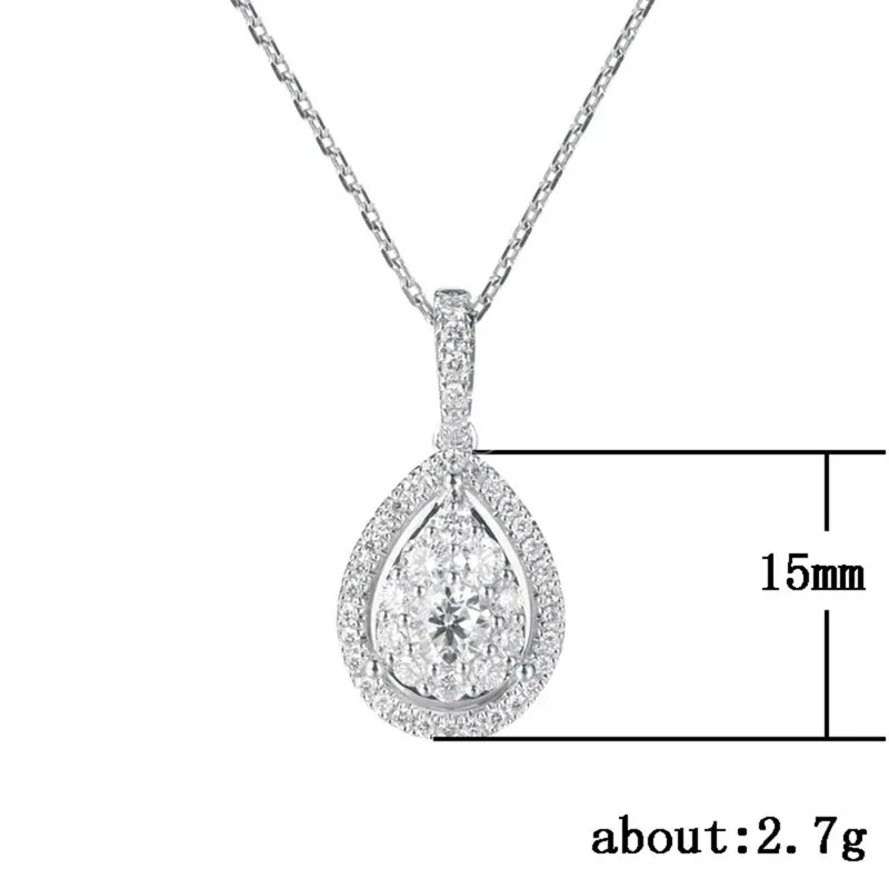 AAA Zirkon Water Drop Hang ketting Rhinestone CZ Vrouwen bruiloft kettingen sieradencadeau