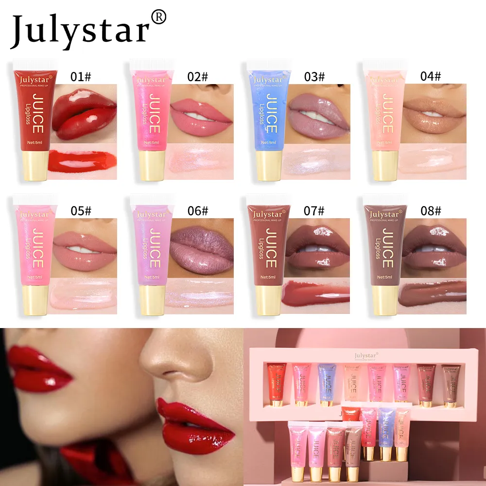 Europe And The United States Transparent Hydrating Lip Gloss Set Mirror Beautiful Moisturizing Hose Lip Gloss Lip Care Oil Wholesale