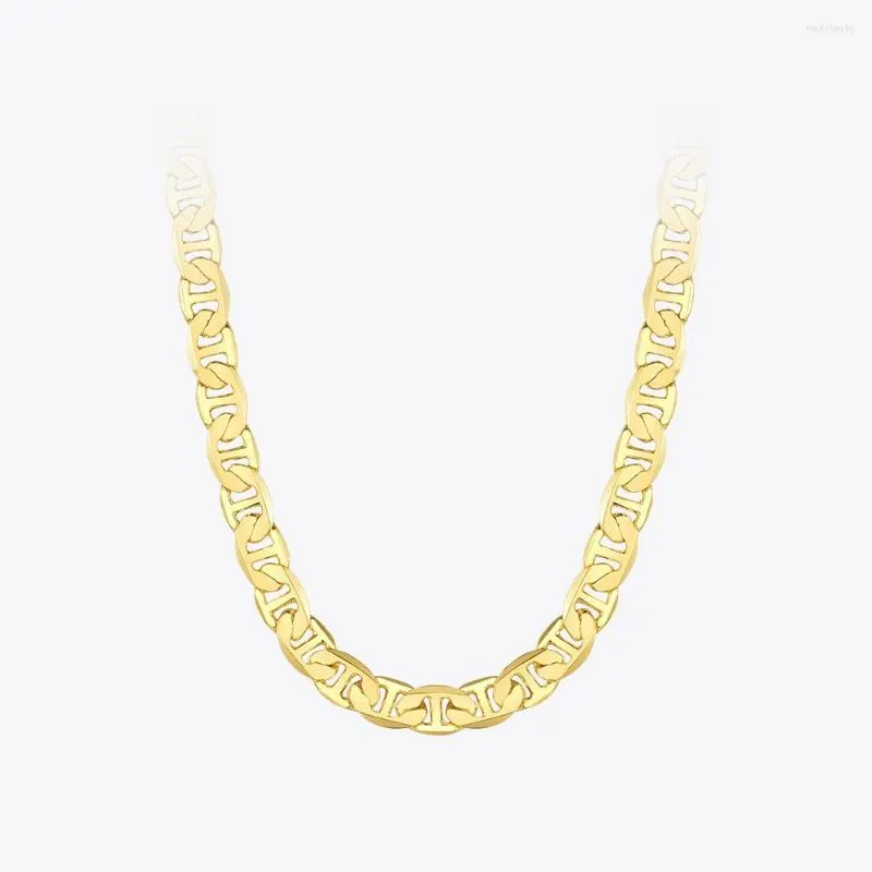 Kedjor enfashion geometriska ihåliga länkkedjor halsband guldfärg julhalsband kvinnor mode smycken naszyjnik grossist p203147