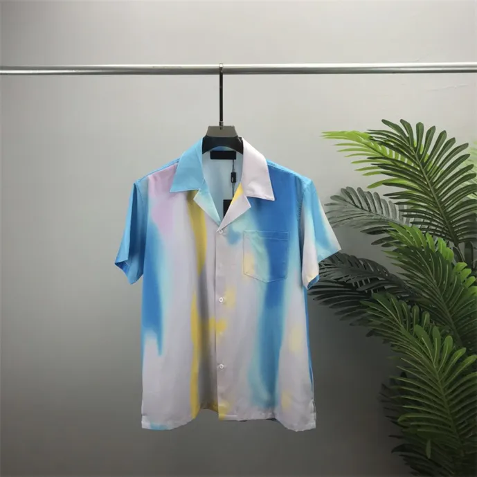 2 LUXURY Designers Shirts Men's Fashion Tiger Letter V silk bowling shirt Casual Shirts Men Slim Fit Short Sleeve Dress Shirt M-3XL#510