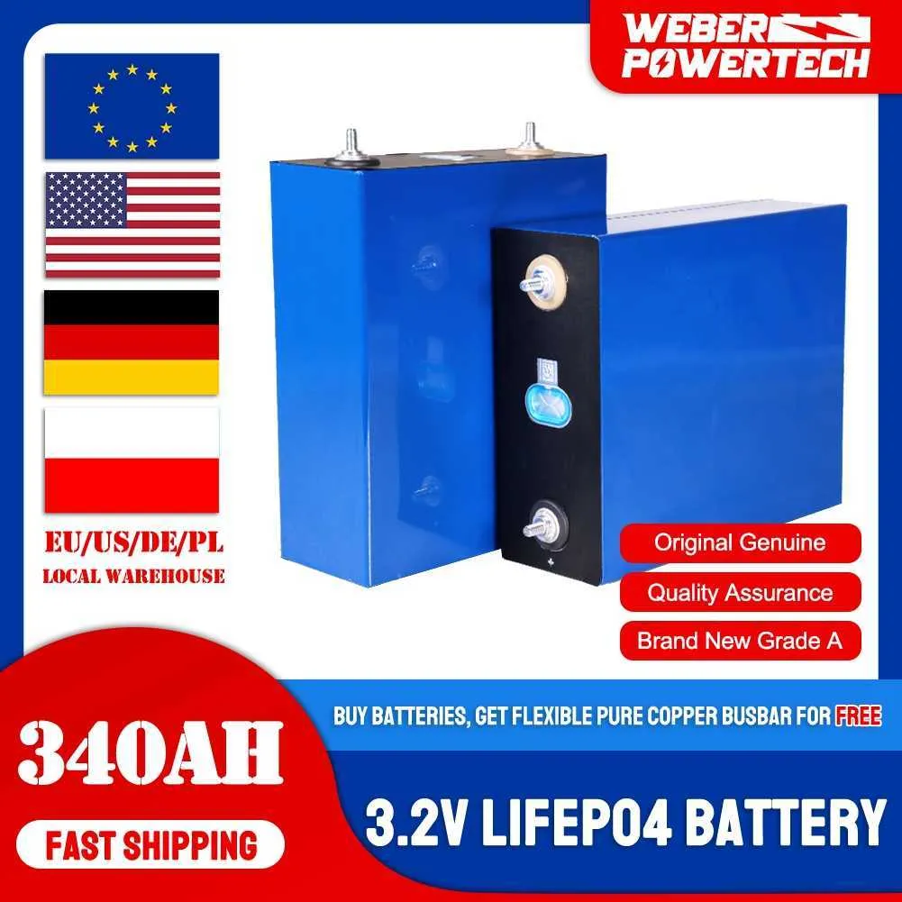 8/16PCS 3,2 V 340AH LifePo4 Głębokie Komórki Cykl Batterie Automotive Motorcycle Iron Batterie do wózka golfowego