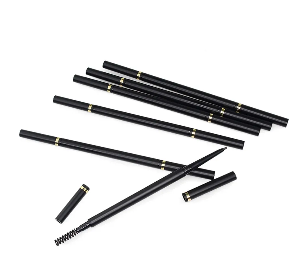 Private Label 6 Colors Thin Brow Pencil Waterproof Long Lasting Double Head Eyebrow Pen Custom Wholesale