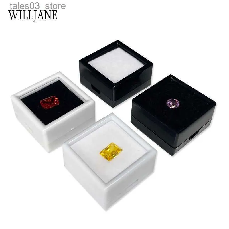 Boîtes à bijoux En gros pcs pierres précieuses boîte d'affichage en vrac diamant emballage organisateur cas bijoux perles pendentif titulaire gemme stockage conteneur Q231109