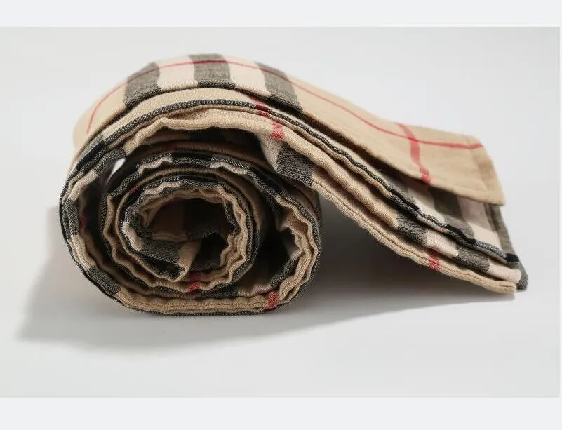 秋と冬の子供綿の格子縞のスカーフソフトウォームスカーフボーイズガールズブランドキッズアクセサリー