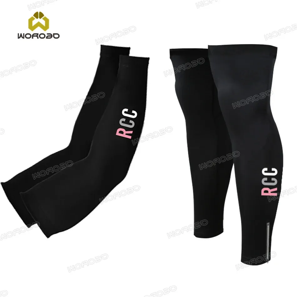 ذراع الساق Team Team RCC Thread Black Leg Warmers UV Protection Cycling Arm Warmer Dreasable Bicycle Runch Racing Bike Segy 231109