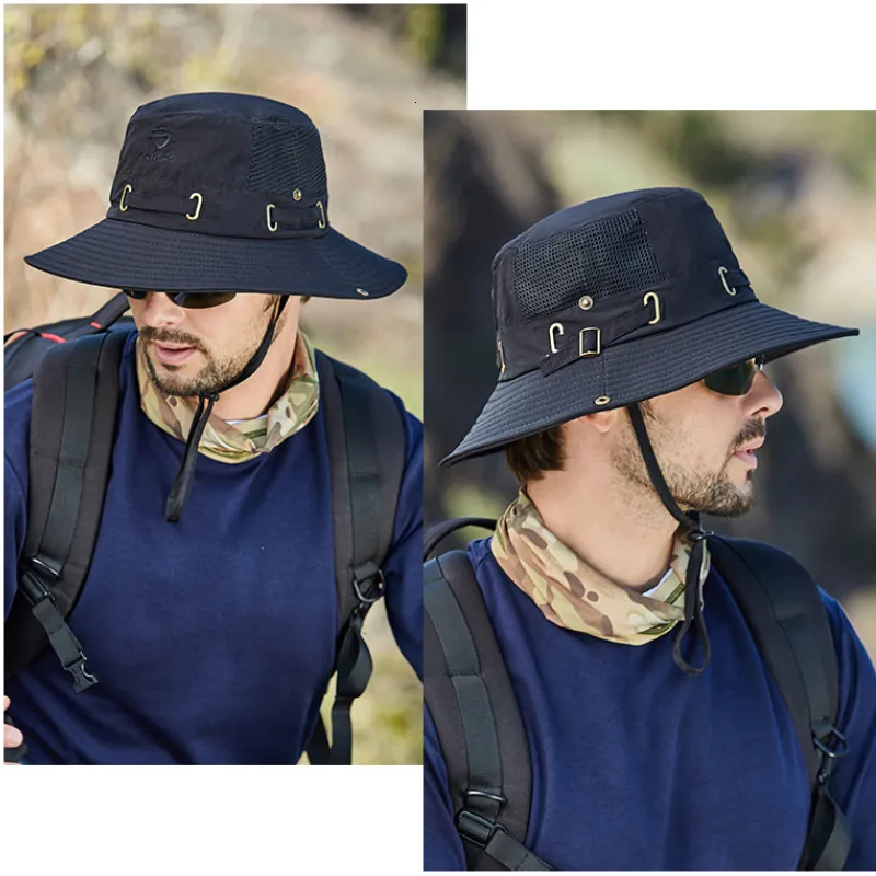 Breathable Mesh Wide Brim Boonie Hats For Men For Men Solid Color Boonie Hat  Ideal For Fishing, Camping, Hiking, And Anti UV Sun Protection Fishermans  Cap 230408 From Lian05, $9.09
