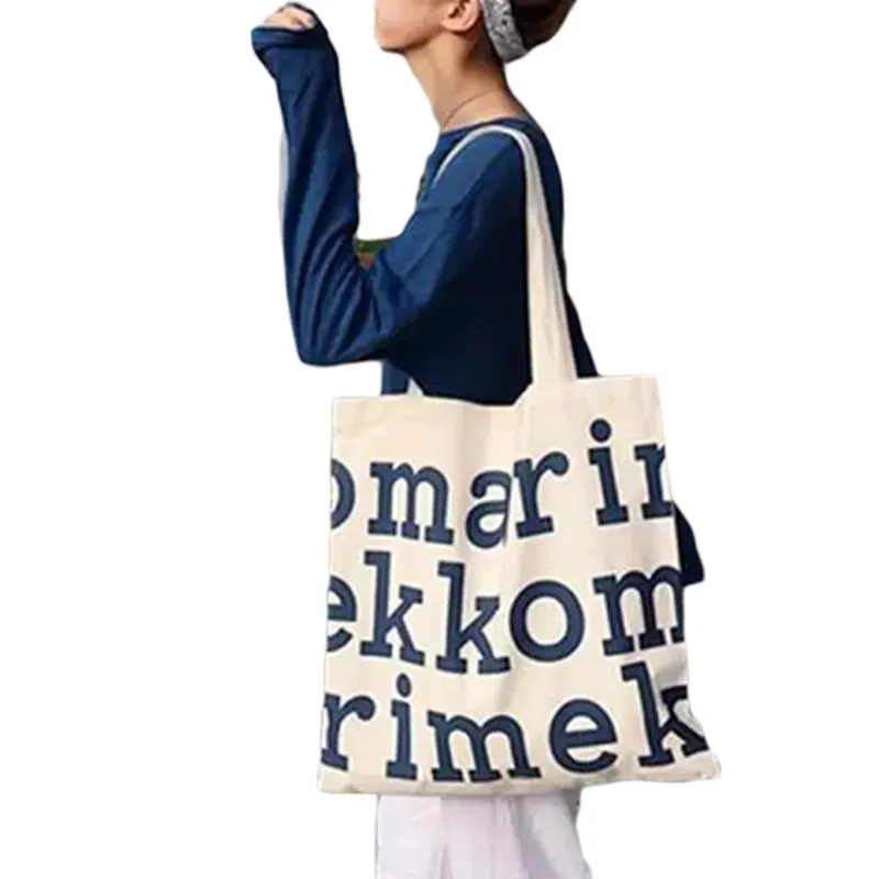 Sacs de soirée Femmes Toile Épaule Mode Lettre Imprimer Style Simple Grande Capacité Réutilisable Sac À MainSoirée SoiréeSoirée