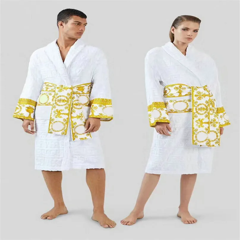 High Quality Designer Cotton Bathrobe For Women And Men Breathable And