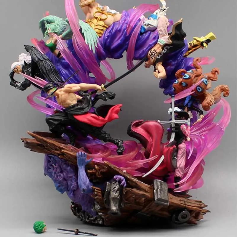 Anime One Piece 24cm Figurine Anime Figures Onigashima King Of Hell Action Figure Statue Model Decoration Toy Kid Gift