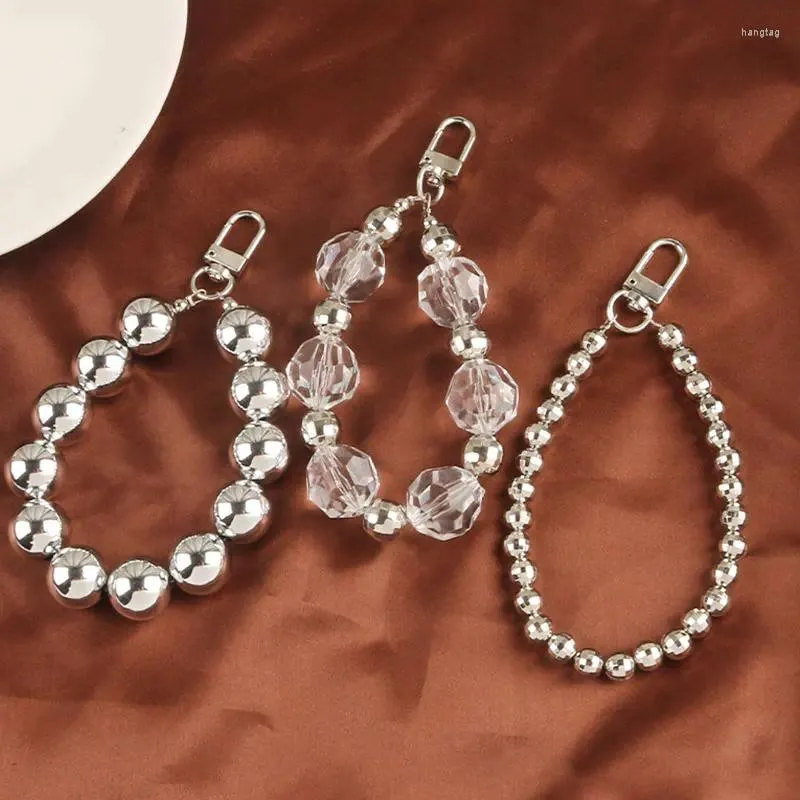 Porte-clés 2023 exquis beaux accessoires de téléphone portable élégants bracelets de perles d'imitation sac chaînes de perles en métal