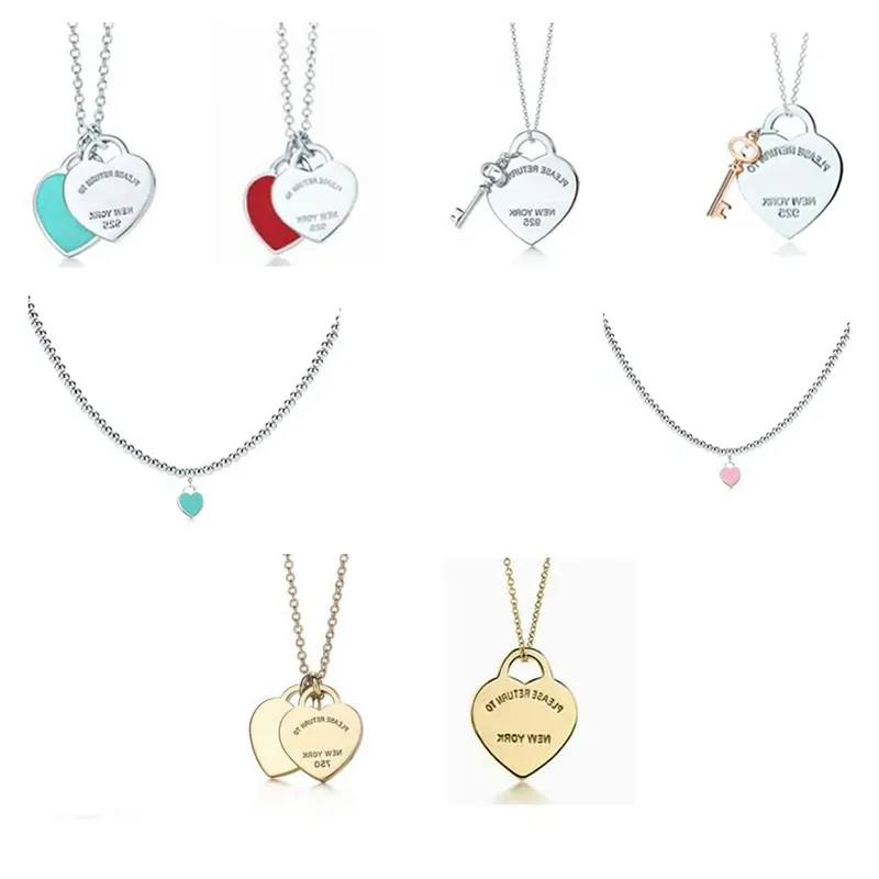 10mm 15mm 19mm coeur collier femmes en acier inoxydable chaîne en or pendentif mode Couple collier saint valentin cadeau petite amie bijoux en gros