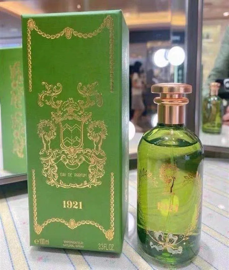 Brand Perfume 1921 Jade green bottles EAU DE PARFUM Highquality natural spray 100ml long lasting fresh Fragrance6337200