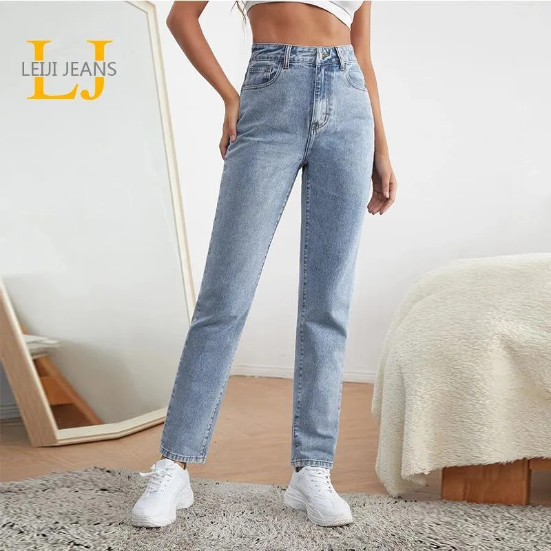 Jeans femminile Leijijeans 2023 stile blu da donna ad alta vita da donna con la donna ad alta vita jeans pantaloni in denim harem