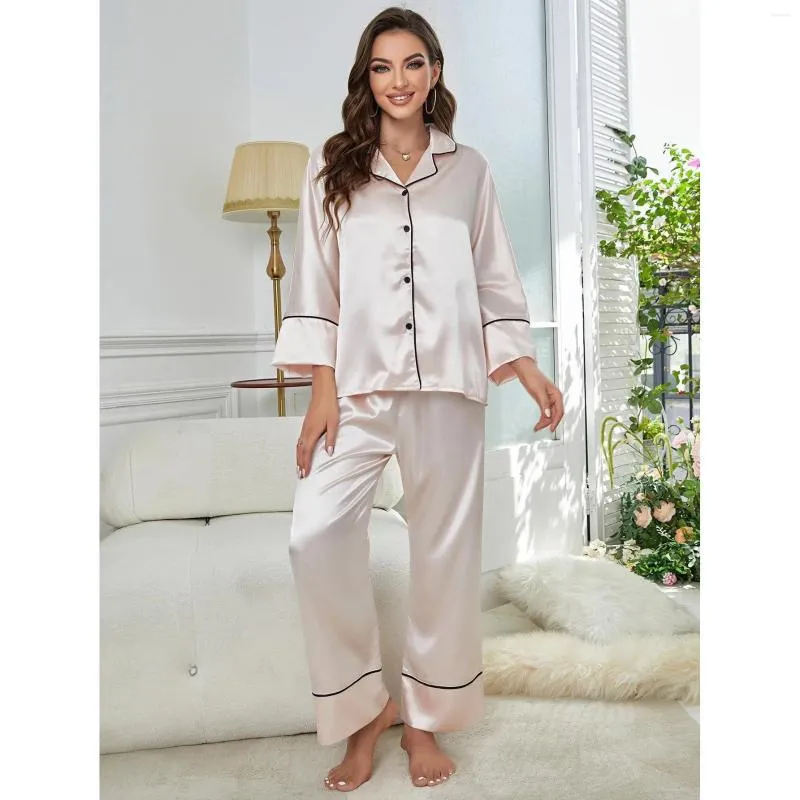 Night Suit Women's Lounge Sets For Sale Sexy Satin Pajama Set