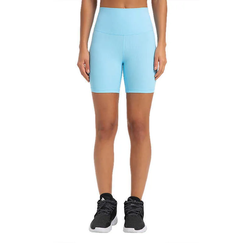 L-41 Pantaloni da yoga per donna a costine Pantaloncini Fitness Push Up Trainning Leggings da corsa Vita alta Abbigliamento sportivo Casual Sport Palestra Pantaloni da ciclismo Donna 4Q1Q