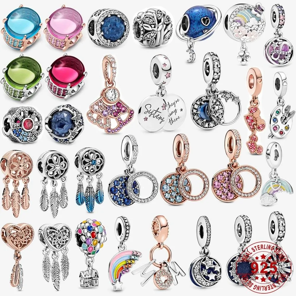 2023 925 Sterling Silver Primitive Pandora Charm Bads Adequado para pulseiras femininas clássicas para fazer pingente de contas DIY