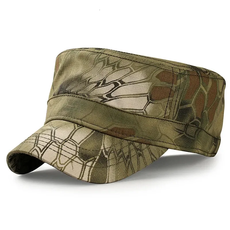 Radfahren Caps Masken Herren Mode Python Muster Camouflage Armee Hut Damen Taktische Training Angeln Jagd Wandern Sport Flache Baseball Kappe 231101