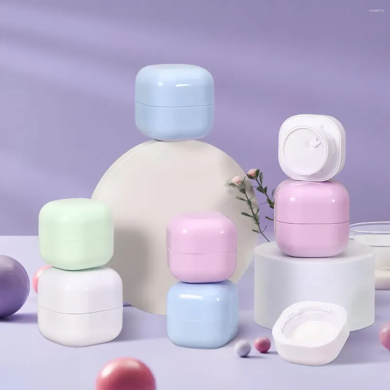 Bouteilles 100 pièces petits pots de crème cosmétique de voyage carrés étanches avec couvercles conteneur de conditionneur de cheveux coloré