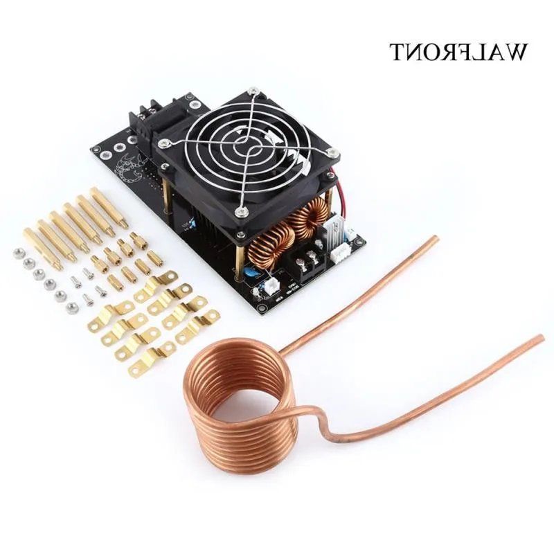 Freeshipping Induction Heating Module High Voltage Driver Heater Board PCB Heating Plate DC12-36V ZVS Heat Module With Copper Tube Kvccr