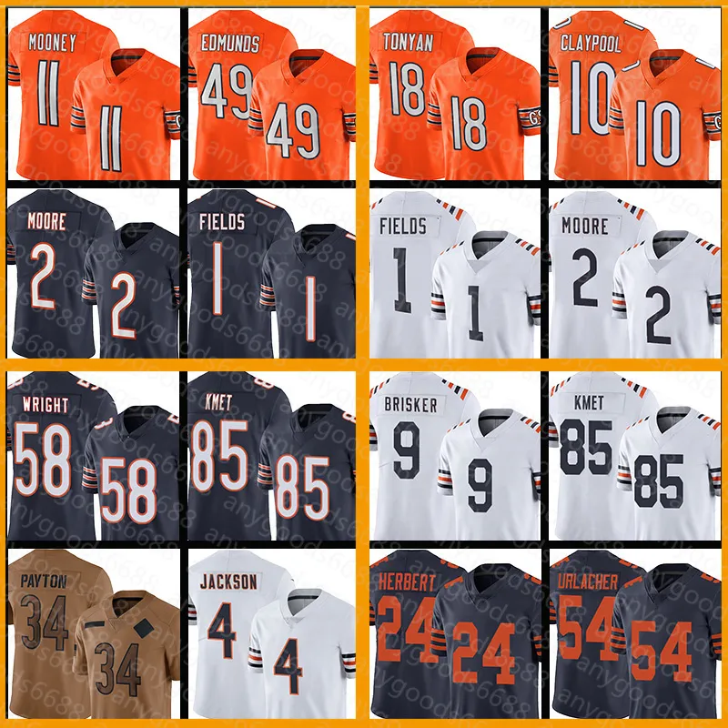 Save Big on Bulk Justin Fields Chicago Bears Jersey Justin Fields DJ  Moore Football Jersey Cole Kmet Tremaine Edmunds PJ Walker Darnell Wright 