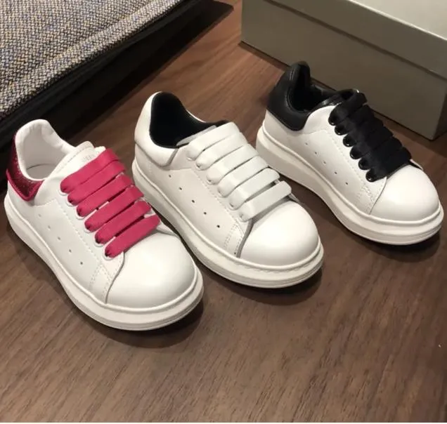 Baskets en cuir véritable pour enfants, chaussures de course pour bébés filles et garçons, baskets pour nourrissons en bas âge