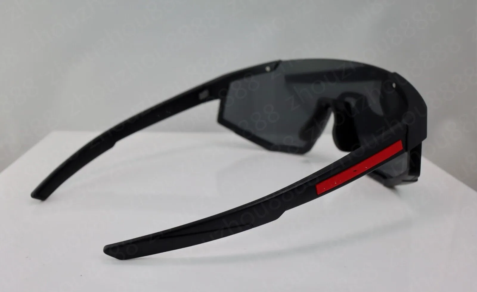 A113 Weiß Rot Visier Streifen Herren Frauen Radfahren Brillen Männer Mode Polarisierte Sonnenbrille Outdoor Sport Lauf Brille mit Paket