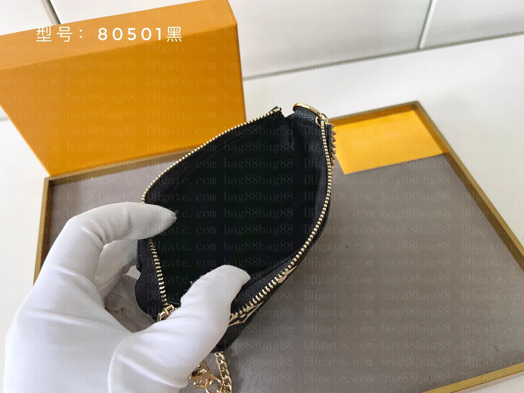 Designer Geldbörse Damen Modedesigner Luxus MINI POCHETTE ACCESSOIRES Geldbörse Geldbörse Kette Tasche Schlüsseletui Hochwertige TOP 5A M80501