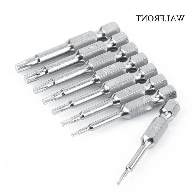 Freeshipping 8pcs/Lot*10 Star Head Screwdriver Bits Set S2 Steel 50mm Hex Shank Electric Drills Air Tools Magnetic Screw Driver Tool Ucudk