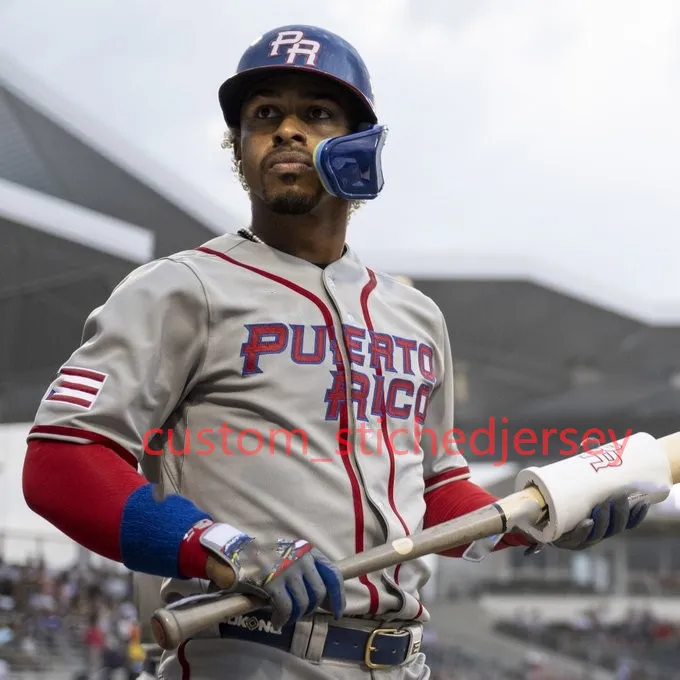 2023 WBC Puerto Rico Baseball Jerseys costumado