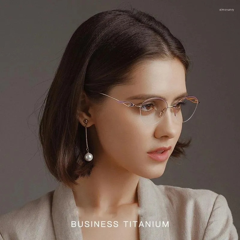 Okulary przeciwsłoneczne Ramy Kobiety owalne okulary okulary na receptę dla kobiet -uczniów Wysokiej jakości elegancka moda
