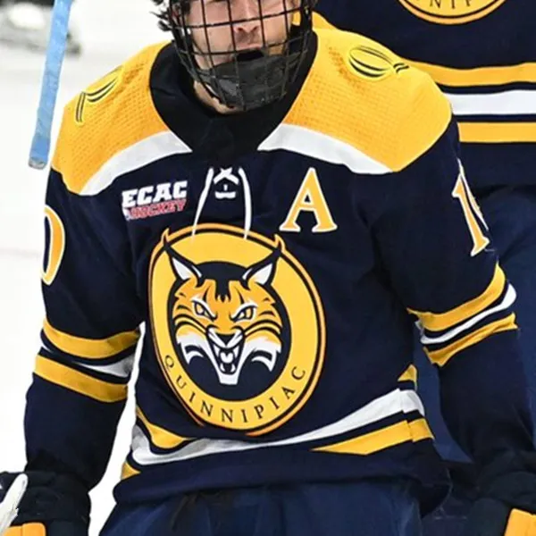 Custom Quinnipiac College Hockey Jersey de Jong Quillan Metsa Johnson Lipkin Graf Lee Brind Amour Rasanen 2024