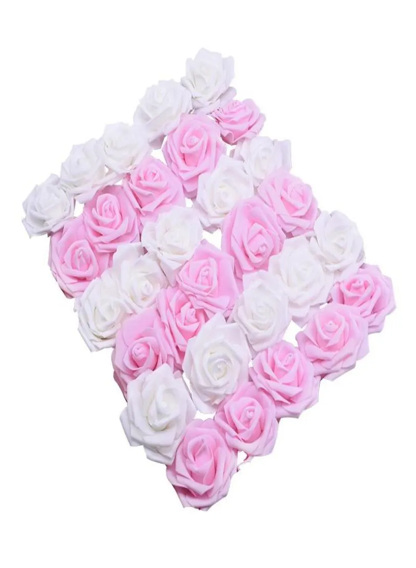 Decorative Flowers & Wreaths 20/50pcs 6cm Wedding Roses Artificial Rose Head Wreath DIY Scrapbooking Craft Home Supplies8038927