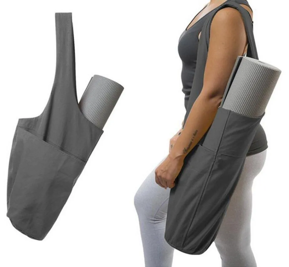 Sac de yoga Toile Sac de rangement multifonction étanche Tapis de yoga Portable Pilates Danse Yoga Sac à dos Étui Fourre-tout Sling Carrier Fitnes7384016