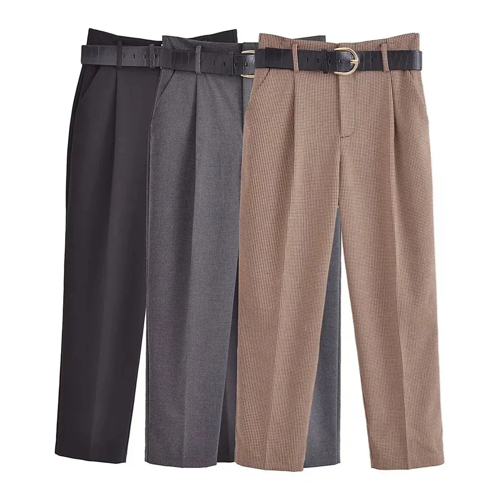 Pantalons pour femmes Capris UNIZERA automne et hiver produit mode féminine décontracté polyvalent taille haute ceinture et Leggings 231108