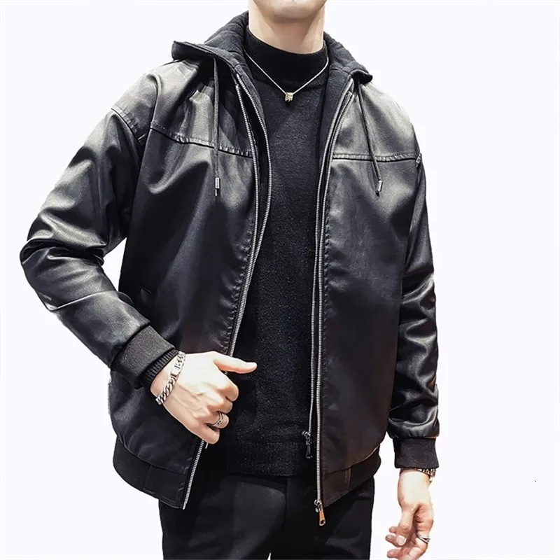 남자 재킷 koodao for men slim fit coat fashion casuals collar polyester spring and Autumn Black 231108