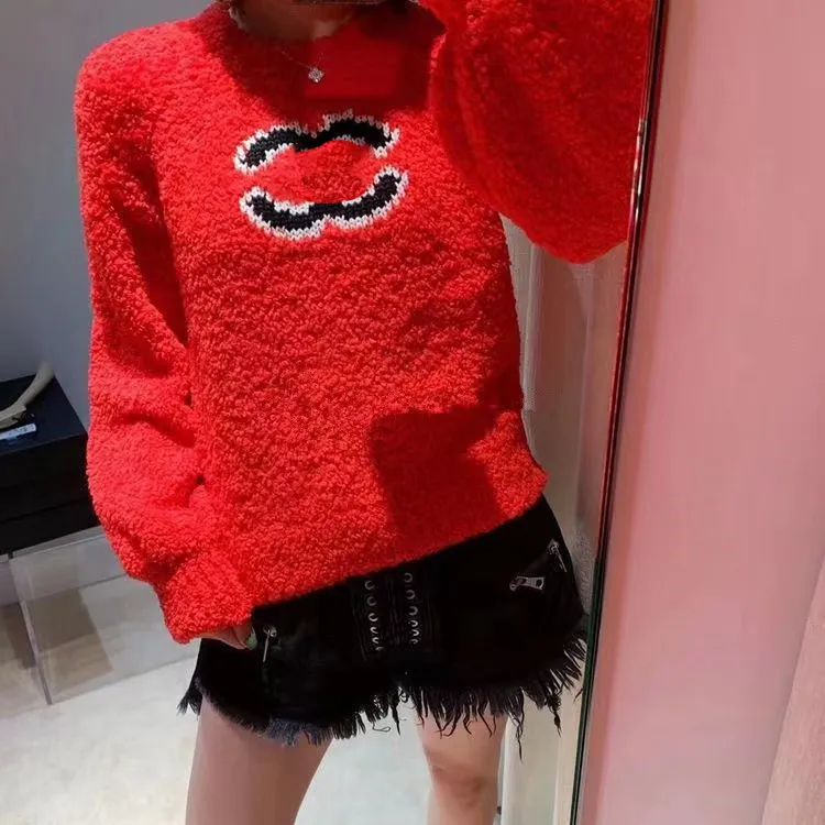 New Designer Embroidered Printed Sweater Knitted Classic Knitting