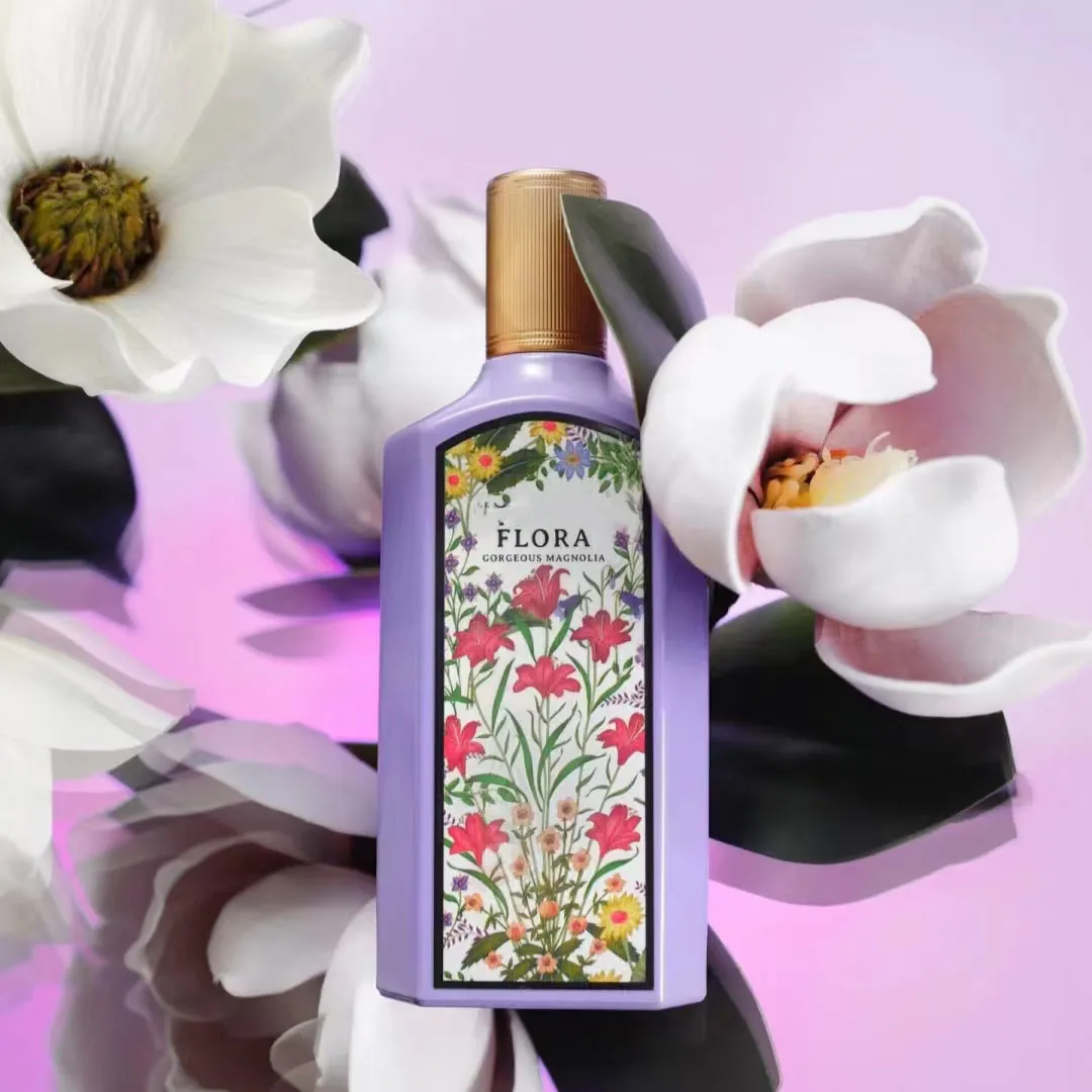 Lüks tasarım flora gorageous manolya parfüm 100ml 3.3fl.oz eau de parfum uzun ömürlü koku bayan kız kolonya sprey en kaliteli hızlı gemi