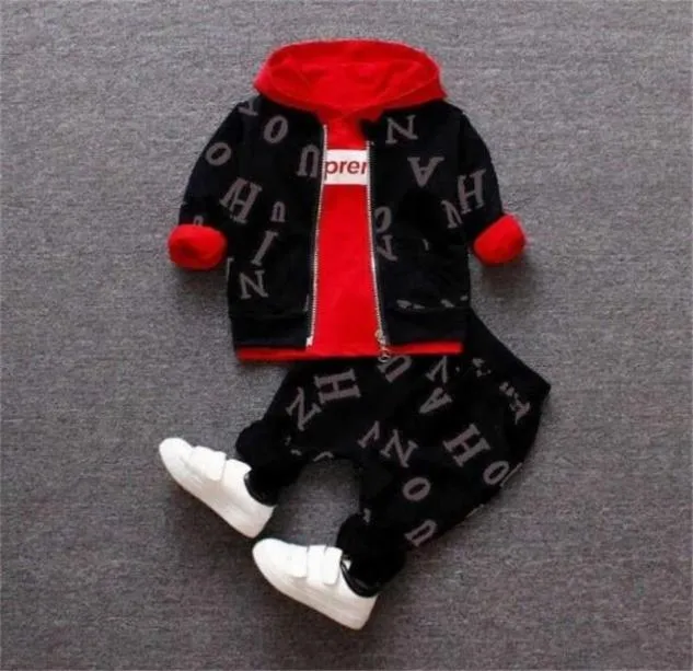 newborn Baby autumn clothes spring fashion cotton coats tops pants 3pcs tracksuits for bebe boys toddler casual sets 2103094080049